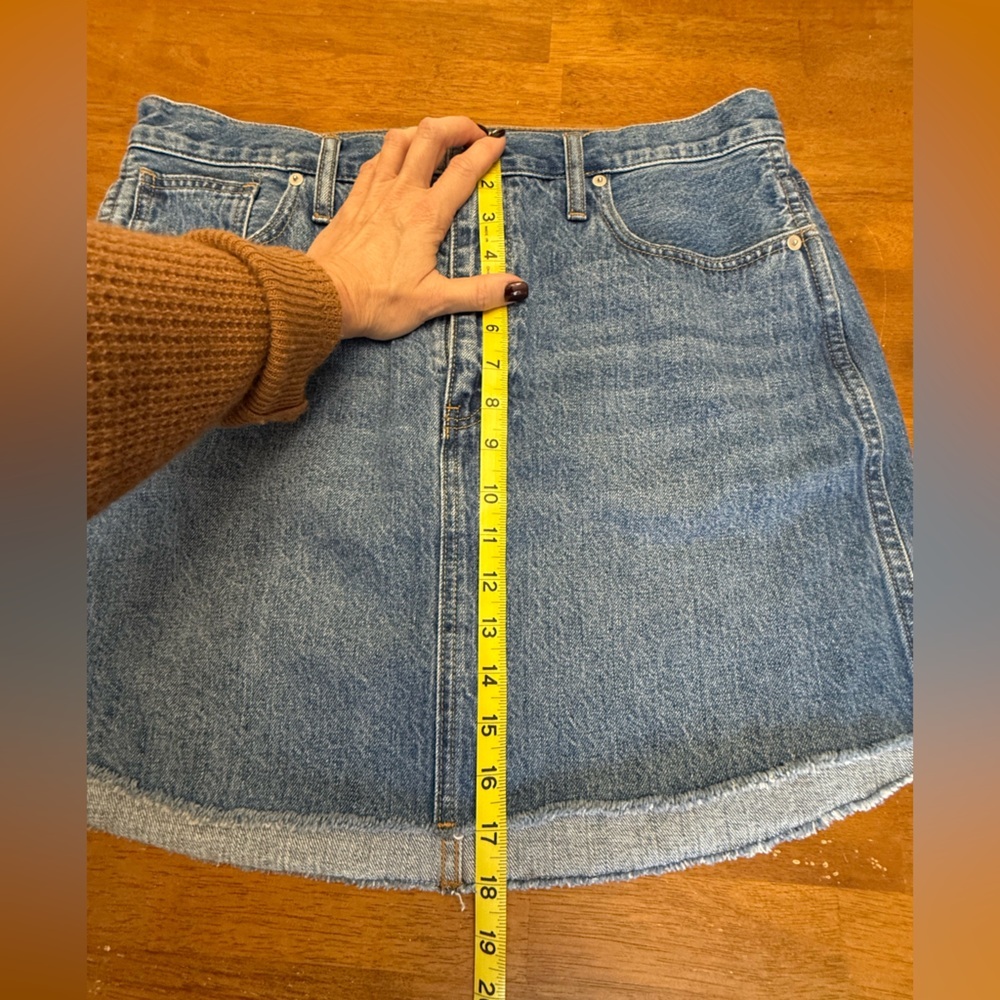 Madewell Rigid Denim A-Line Skirt 31 - Picture 6 of 8